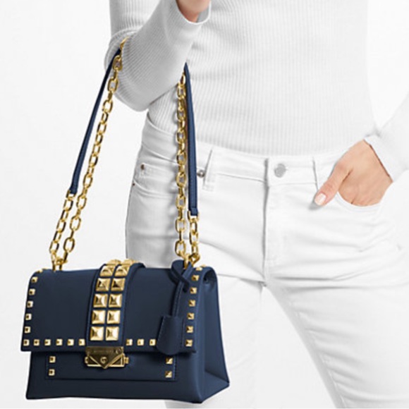 Michael Kors Handbags - Michael Kors Cece Medium Studded Faux Leather Shoulder Bag